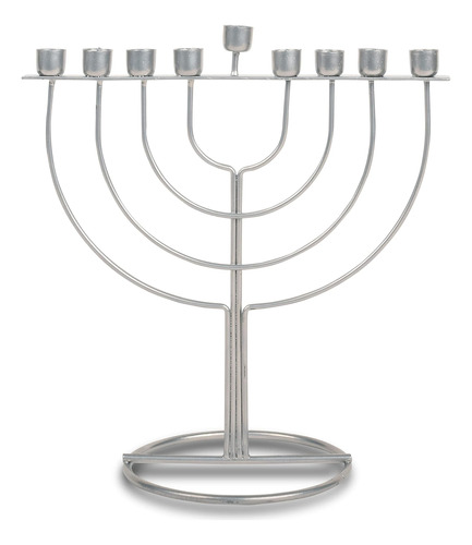 Menorah/candelabro Ner Mitzvah Silver V-shaped