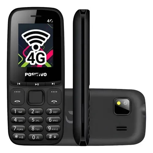 Celular Simples Positivo Teclado P26 4gPreto Idoso Facil Uso