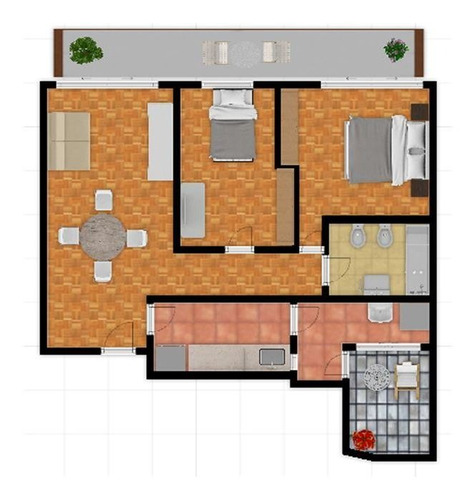 Venta Chacarita 3 Amb. Balcón Patio Apto Prof.