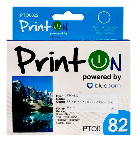 Cartucho Epson Generico 82 T50 Tx700 Tx720 Rx590 Cian