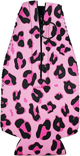 Botella De Cerveza Con Estampado De Leopardo Coolie (1, Rosa