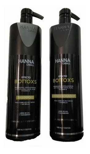 Shampoo O Acondicionador Efecto Botox Hanna Caball 1 Litro