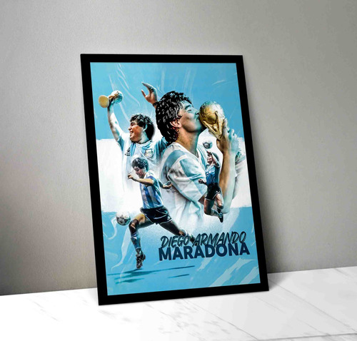Cuadro Diego Maradona 03 Madera & Vidrio (35x47)