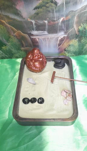 Jardín Zen Con Buda.isis Dala Art Negro