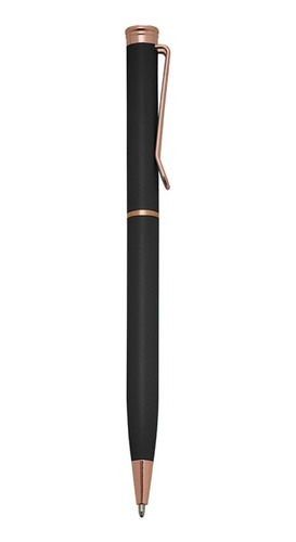 Kit 100 Caneta Metal Com Detalhes Em Bronze Mod A1812b