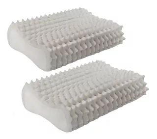 Set X 2 Almohada Cervical Antiestres En Memory Viscoelastico