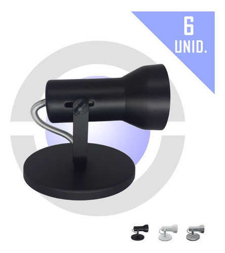 Luminaria De Teto Spot Sobrepor Lampada Par20 Bulbo 6 Soft Cor Preto 110V/220V