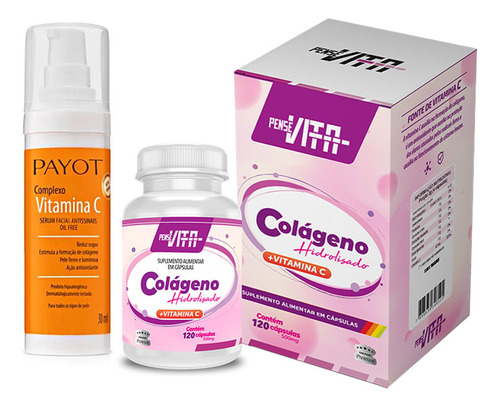 Kit Beleza Payot Vitamina C + Pensevita Colágeno Hidrolisado