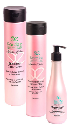 Kit Color Glow Keratin Kardee *libre De Sales Y Paravenos