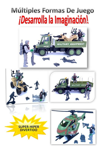 Soldaditos De Juguete Juego Para Niños Set Kit Milita Guerra