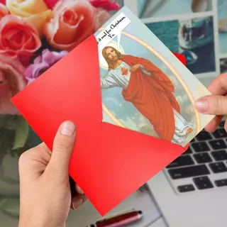 Nobleworks - 12 Funny Jesus Christmas Cards With Envelopes -