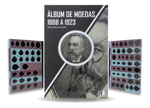 1  Álbum Para Moedas Brasil Réis 1888 A 1923 Lançamento