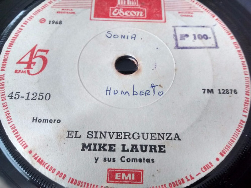 Vinilo Single De Mike Laure - Sinverguenza ( N59