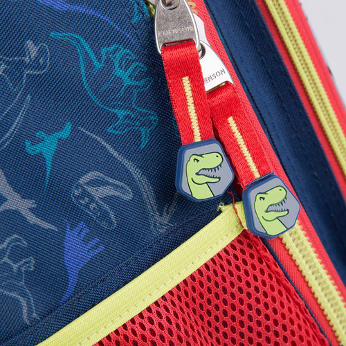 Mochila Escolar Grande Chenson Porta Tablet Dinosaurio Rex Co65609-9 Coleccion Mati Color Azul