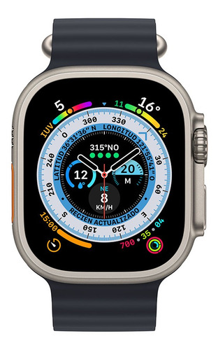 Apple Watch Ultra GPS + Celular - Caja de titanio 49 mm - Correa Ocean medianoche - Excelente (Reacondicionado)