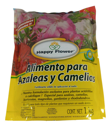 Alimento Para Azaleas Y Camelias 1 Kg Happy Flower
