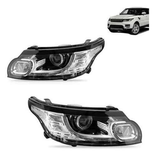 Par Farol Range Rover Sport 2014 15 16 17 18 Com Led 8 Pinos