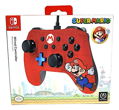 Control Nintendo Switch Super Mario Color Rojo