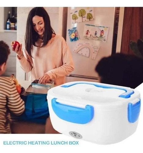 Olla eléctrica portátil para el hogar, el trabajo y los viajes, color azul