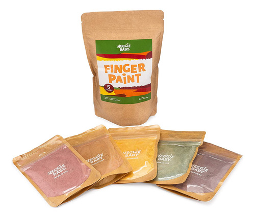 Veggie Baby Finger Paints Para Niños Pequeños, Vegan, Organi