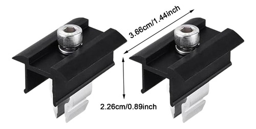 4 Clips Intermedios De Aluminio Para Montaje De Paneles