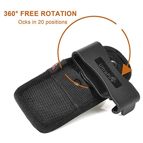 Funda Para Linterna Tactica Con Clip Giratorio De 360°