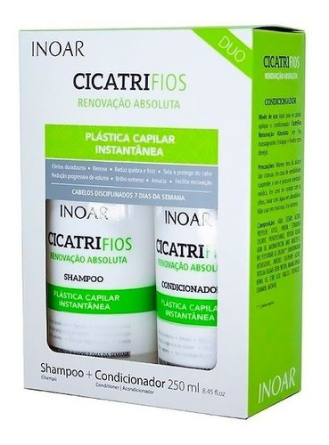 Kit Cicatrifios Inoar Shampoo Acondicionador 250 Ml