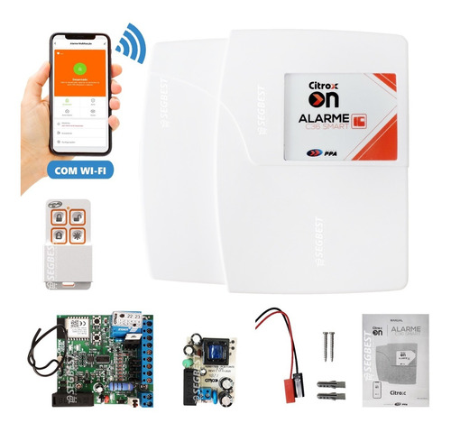 Kit Alarme S/ Fio Wifi App Celular Citrox Ppa On C36 Smart