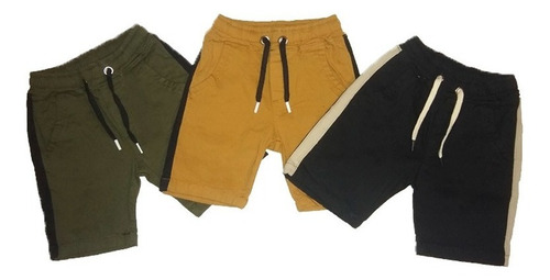 Imagen 2 de 2 de Bermuda Niños Gabardina Franja Nenes