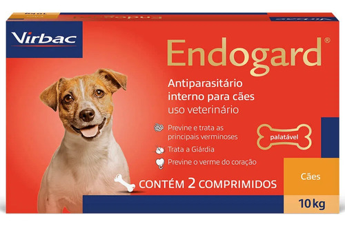 Endogard Vermífugo P/ Cães 10kg C/ 2 Comprimidos - Virbac