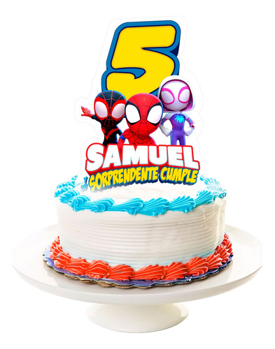 Spidey Spiderman Kit Imprimible Pastel Adorno Cake Topper