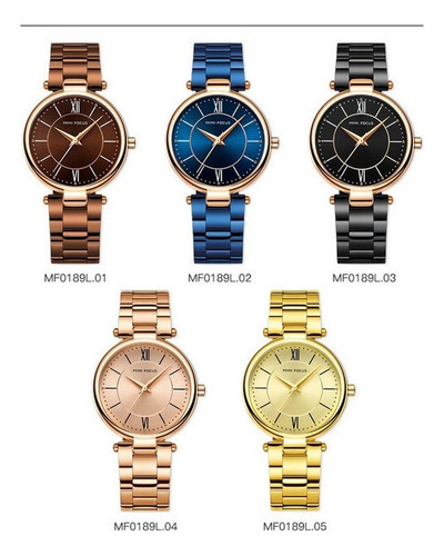 Mini Focus Relojes Elegantes Impermeables De Lujo Para Mujer Color De La Correa Rose