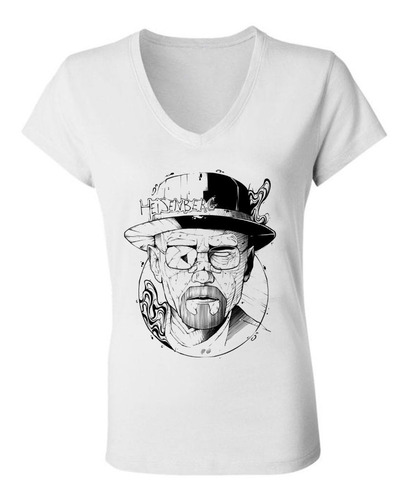 Remera Mujer Heisenberg Bb Serie Escote V Spun Aesthetic