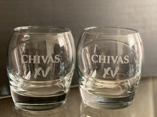 2 Vasos Whisky 330 Mls Chivas Regal Xv 15 Años Envío Gratis 