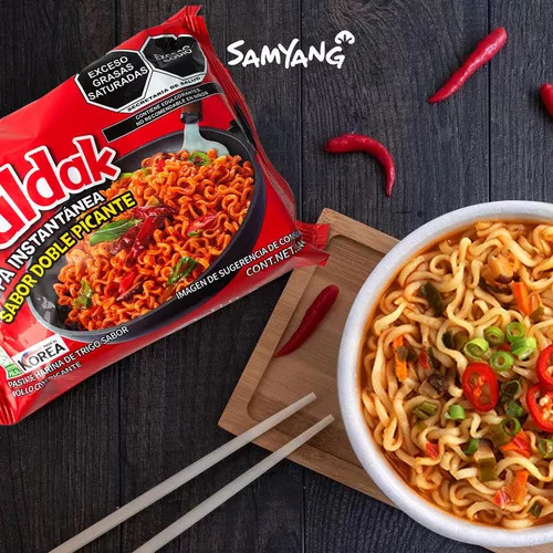 Ramen Coreano Samyang Hot Chicken 2x Spicy Sabor Pollo 140g