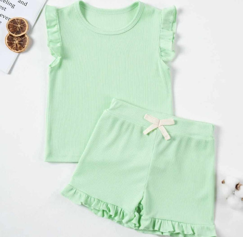 Conjunto De Niña Playera Y Short Niña 2 Piezas Ropa Verano