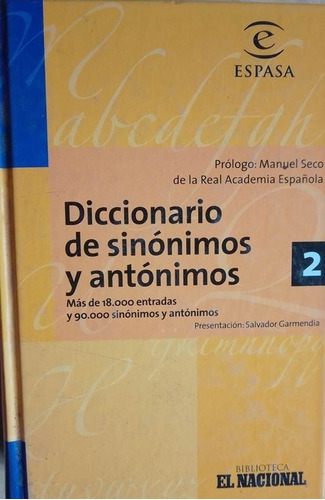 Diccionario De Sinonimos Y Antonimos Espasa