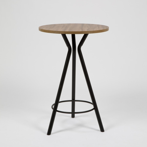 Imagen 1 de 3 de Mesa Magnolia Alta Diseño Bar Base Negra 70 Cm