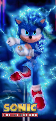 Toallón Infantil 70x150 Microfibra- Vachicho Sonic 01
