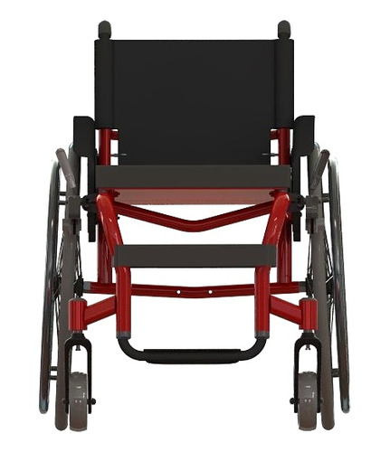 Cadeira De Rodas Star Lite 42cm Vermelho Metálico - Ortobras