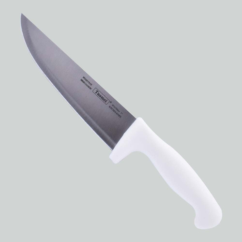 Cuchillo De Carnicero Mango Blanco De Acero Inox 9 I Nido