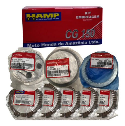 Kit Embreagem Titan 150 Fan 150 Bros 150 Original Honda Hamp