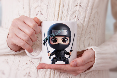 22 Imágenes Png Ninjas En Caricatura Tipo Chibi, Pegatinas