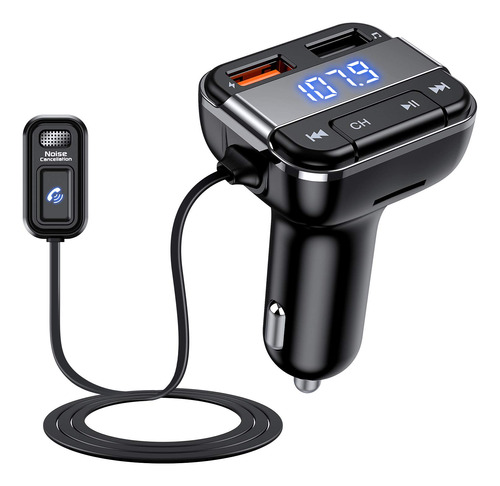 Transmisor Fm Bluetooth Vehiculo 5.0 Adaptador Radio Qc