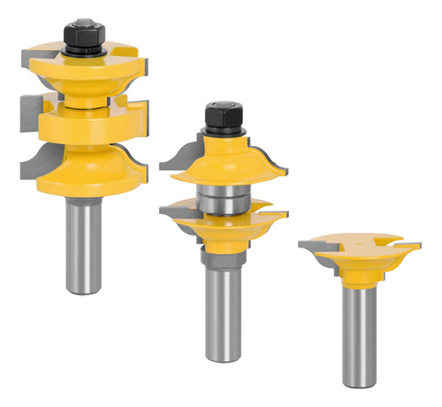 * Fresa De Carpintería De 3 Piezas, Fresa De Mango De 12 Mm
