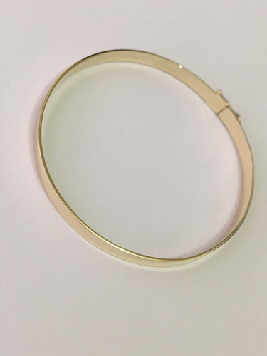 Pulseira Argola, Bracelete Algema Reta 8g Ouro 10k