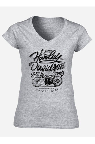 Remera Mujer Escote V - Harley Davidson Legends