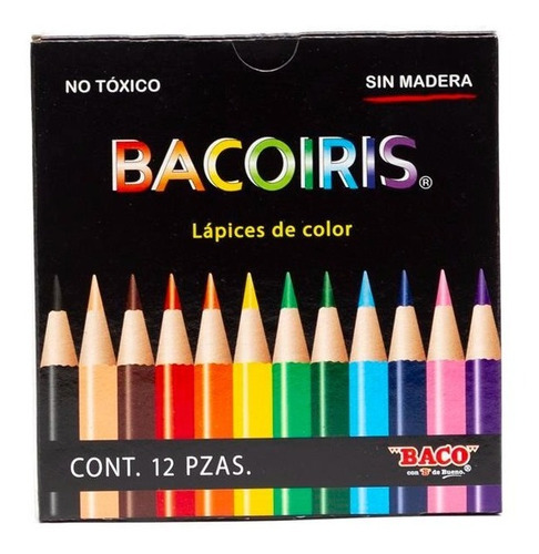 Colores Baco Bacoiris Lp002 Cortos Caja C/12 Pzas 3.3mm /vc
