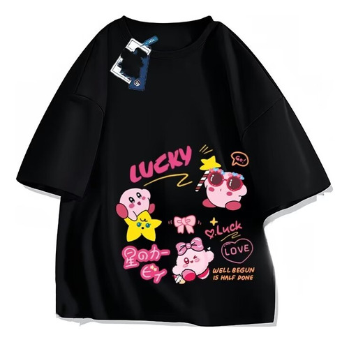 Camiseta De Manga Corta Con Estampado Creativo Star Kirby Lu