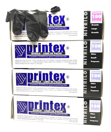 Imagen 4 de 8 de Guantes De Nitrilo Azul Resistentes 5x100 (s-m-l)